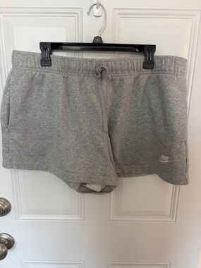 Nike Women's Light Heather Gray Athletic Drawstring Shorts